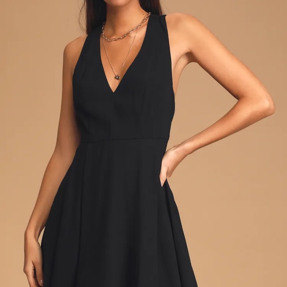 Lulus Chic Black Skater Dress
